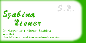 szabina misner business card